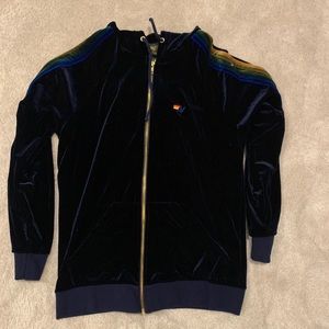 Aviator Nation Navy Velvet Zip Up